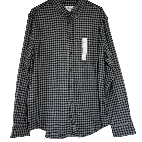Goodfellow & Co Other - Goodfellow & Co Black and Gray Casual Button Down Long Sleeve Men’s Shirt Sz L